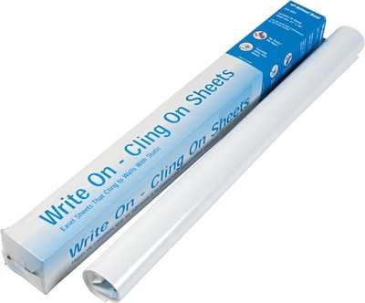 National® Write On-Cling Perforated Poly Static Sheets™, White, 27 x 34, 35 Sheets/Pad