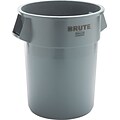 Rubbermaid Brute Vented Trash Can Receptacle without Lid, 55-Gallons, Gray (FG265500GRAY)