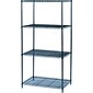 Safco Industrial 4-Shelf Wire Stand Alone, 36", Black (5288BL)