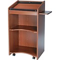 Safco Executive 2-Shelf Wood Presentation Cart, Mahogany (8918MO)