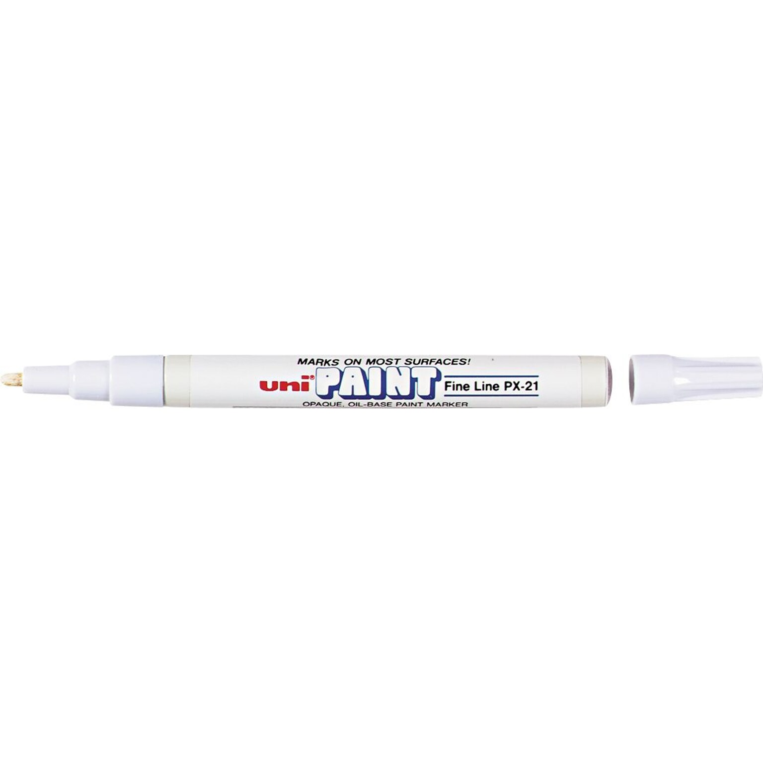 Uni PAINT Oil-Based Markers, Fine Tip, White, 12/Pack (63713)