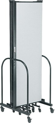 Screenflex® 7-Panel FREEstanding™ Portable Room Dividers, 6'H x 13'1"L, Grey