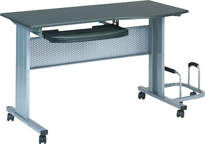 Safco Mobile Work Tables, Charcoal Grey