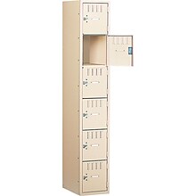 Tennsco Heavy Gauge Steel Box Compartment Lockers, 1 Wide, Sand (BS6121812ASD) (BS6121812ASD)