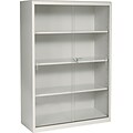 Tennsco® Executive Steel Bookcases, With Glass Doors, Putty