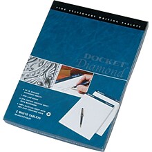 TOPS Docket Diamond Premium Stationery Tablets, 8-1/2 x 11-3/4, Legal Ruled, White, 50 Sheets/Pad,