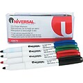Universal Pen Style Dry Erase Markers, Bullet Point, Assorted Colors, 4/Pk