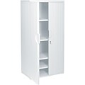 Iceberg® Officeworks® Polyethylene Storage Cabinet, Non-Assembled, 72Hx36Wx22D, Platinum