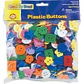 Plastic Buttons, 1 lb., Assorted Shapes & Colors