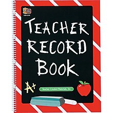 Teacher Created Resources Record Book, Spiral-Bound, 8 1/2 x 11, 64 Pages (TCR2119)