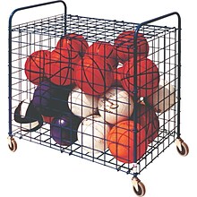 Lockable Ball Storage Cart with Hinged Cover, Holds up to 24 Assorted Balls (CHULFX)