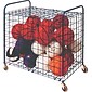 Lockable Ball Storage Cart with Hinged Cover, Holds up to 24 Assorted Balls (CHULFX)