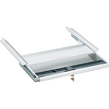 HON® Metal Center Drawer with Lock for Desks/Credenzas, 19W, Light Grey