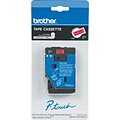 Brother P-touch TC-5001 Laminated Label Maker Tape, 1/2 x 25-2/10, Black on Red (TC-5001)