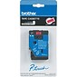 Brother P-touch TC-5001 Laminated Label Maker Tape, 1/2" x 25-2/10', Black on Red (TC-5001)