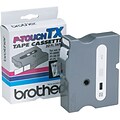 Brother TX-1551 Printer Label, 1W, White on Clear