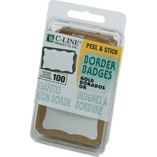 C-Line Name Badge, Gold Border, 3 1/2 x 2 1/4 (92266)