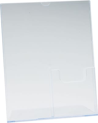 Staples® Superior Image® 11 x 8 1/2 Acrylic Sign Holder, Slanted Style, Top Load (590501)