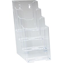 Deflecto® DocuHolder® Literature Holder, 4.875 x 10, Crystal Clear Plastic, 4/Carton (77701)