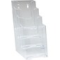 Deflecto® DocuHolder® Literature Holder, 4.875" x 10", Crystal Clear Plastic, 4/Carton (77701)