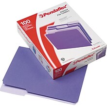 Pendaflex File Folder, Letter Size, Violet, 100/Box (PFX 4210 1/3 VIO)