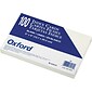 Oxford Index Cards, 5" x 8", White, 100 Cards/Pack (50EE)