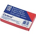 Oxford Lined Index Cards, 3 x 5, Cherry, 100 Cards/Pack (7321 CHE)