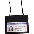 Advantus ID Badge Holders With Convention Neck Pouch, Black, 4 x 2 1/4, 12/Pack (75452)