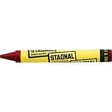 Crayola® Staonal Marking Crayon, 5 Long, 9/16 Diameter, Red, 8/Box (520002)