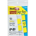 Redi-Tag Easy-To-Read Self-Stick Index Tabs, 1 Wide Yellow, 50 Tabs/Pack (76805)