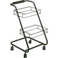 Safco Jazz 2-Shelf Steel File Cart, Black (5223BL)