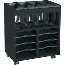 Safco Mobile 6-Shelf File Cart with Swivel Wheels, Black Particle Board (5390BL)