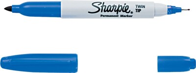Sharpie Permanent Marker, Twin Tip, Blue (32003)
