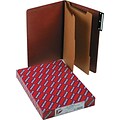 Smead SafeSHIELD® Pressboard 3-Tab Classification Folders, 2-Dividers, Legal, Red, 10/Box (19230)