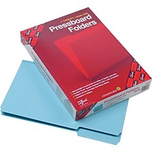 Smead® Pressboard File Folder, 1/3-Cut Tab, 1 Expansion, Legal Size, Blue, 25 per Box (22530)