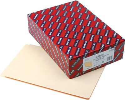 Smead End Tab Heavy Duty Tab File Folder, Straight Cut, Legal Size, Manila, 100/Box (27250)