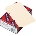 Smead® Recycled Self-Tab Card Guides, Blank, 3 x 5,Manila, 100/Box (55030)