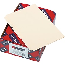 Smead® Recycled Self-Tab Card Guides, Blank, 4 x 6, Manila, 100/Box (623)