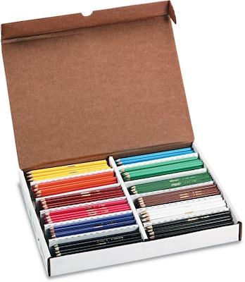 Prang® (Dixon Ticonderoga®) Colored Pencils, 3.3mm, Sharpened, Master Pack, 12 Colors, 24 Packs, 288/Box