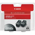 Canon 40 Black Standard Yield Ink Cartridge, 2/Pack (0615B013)