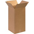 12Lx12Wx24H(D) Single-Wall Tall Corrugated Boxes; Brown, 25 Boxes/Bundle