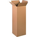 12Lx12Wx36H(D) Single-Wall Tall Corrugated Boxes; Brown, 15 Boxes/Bundle