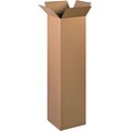 12Lx12Wx48H(D) Single-Wall Tall Corrugated Boxes; Brown, 15 Boxes/Bundle