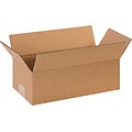 12Lx6Wx4H(D) Single-Wall Long Corrugated Boxes; Brown, 25 Boxes/Bundle