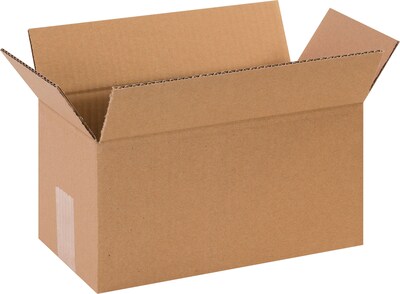 12Lx6Wx6H(D) Single-Wall Long Corrugated Boxes; Brown, 25 Boxes/Bundle