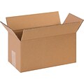 12Lx6Wx6H(D) Single-Wall Long Corrugated Boxes; Brown, 25 Boxes/Bundle