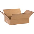 3Hx9Wx12L Single-Wall Flat Corrugated Boxes; Brown, 25 Boxes/Bundle