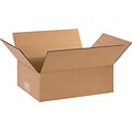 4Hx9Wx12L Single-Wall Flat Corrugated Boxes; Brown, 25 Boxes/Bundle