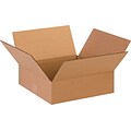 13Lx13Wx4H(D) Single-Wall Flat Corrugated Boxes; Brown, 25 Boxes/Bundle