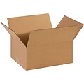 14Lx11Wx6H(D) Single-Wall Corrugated Boxes; Brown, 25 Boxes/Bundle